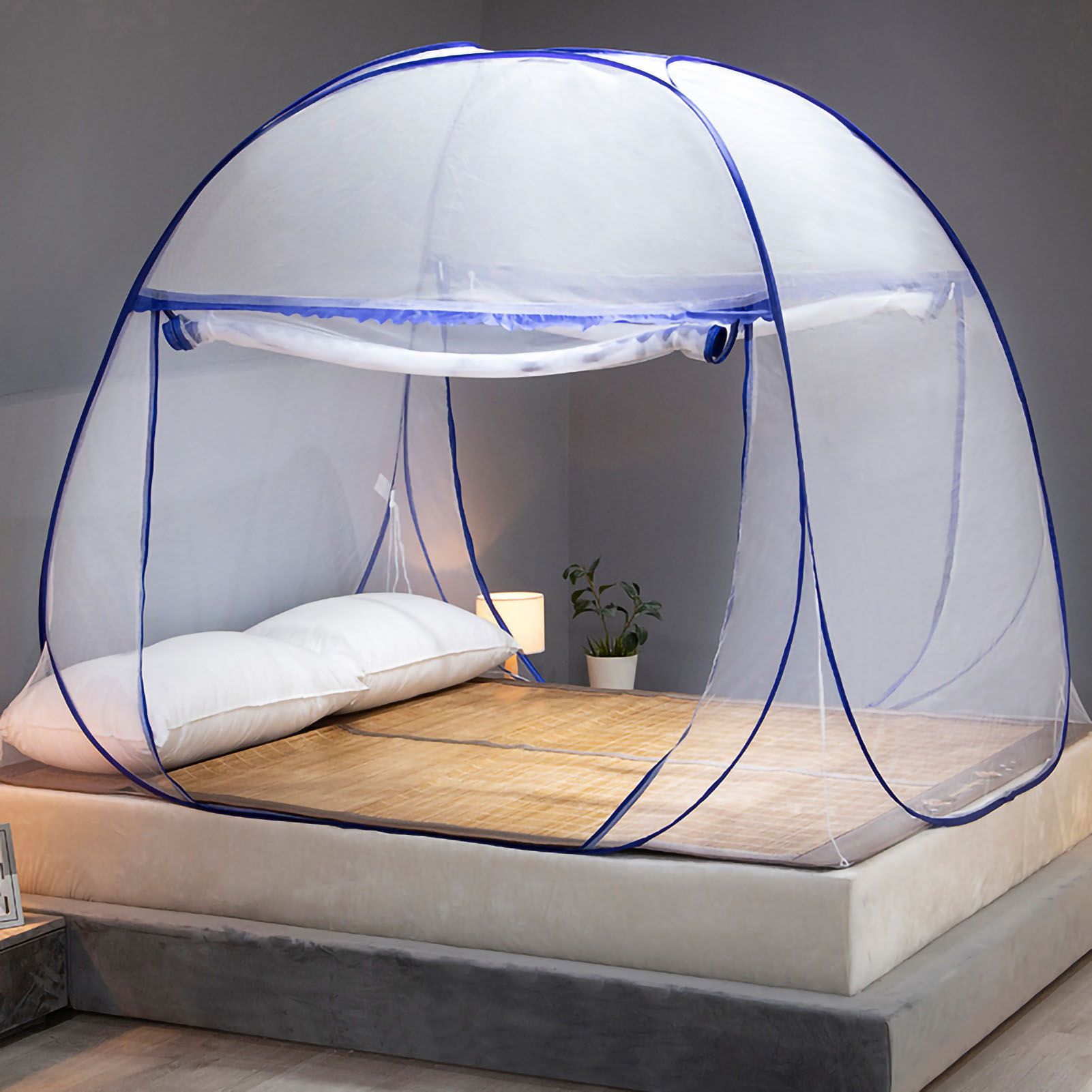 Mosquito Net Breathable Folding Design Portable Quick Installation for Home Travel Camping Single Door with Bottom 150x200x150cm/59.1x78.7x59.1in - Image 4
