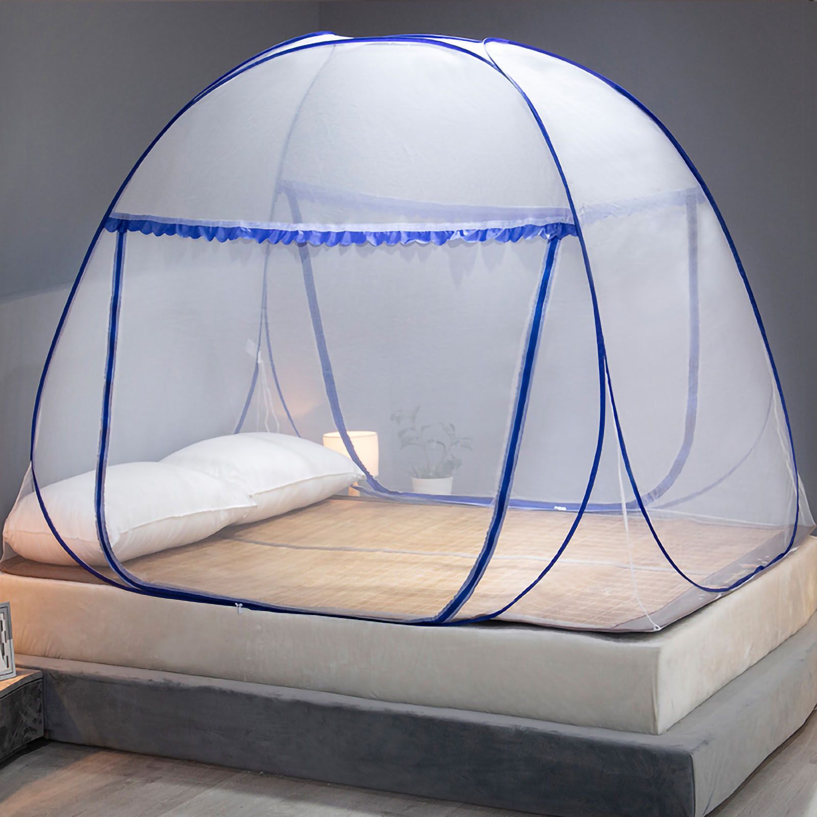 Mosquito Net Breathable Folding Design Portable Quick Installation for Home Travel Camping Single Door with Bottom 150x200x150cm/59.1x78.7x59.1in - Image 5