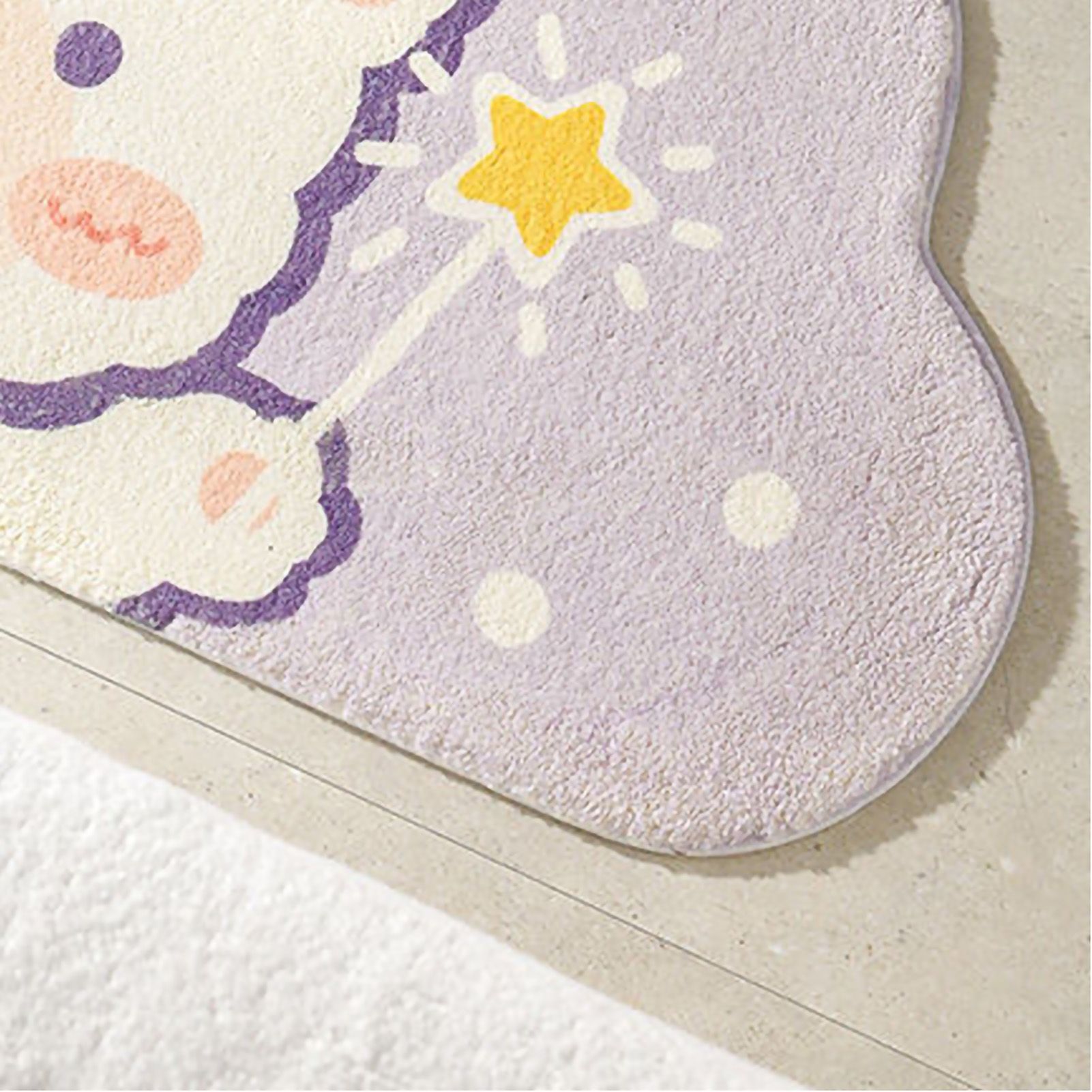 Cute Bathroom Mat Minimalist Water Absorption Skid Resistant Bath Quick Dry Floor Mat for Home Light Up Bear 50X80cm / 19.7x31.5in - Image 3