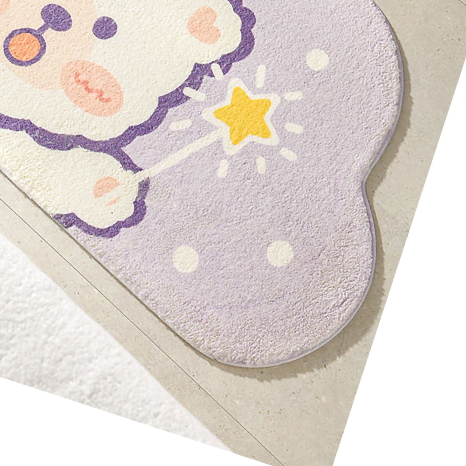 Cute Bathroom Mat Minimalist Water Absorption Skid Resistant Bath Quick Dry Floor Mat for Home Light Up Bear 50X80cm / 19.7x31.5in - Image 5