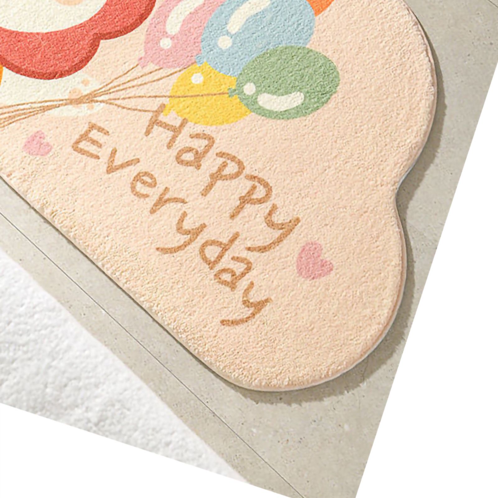 Cute Bathroom Mat Minimalist Water Absorption Skid Resistant Bath Quick Dry Floor Mat for Home Balloon Rabbit 40X60cm / 15.7x23.6in - Image 5