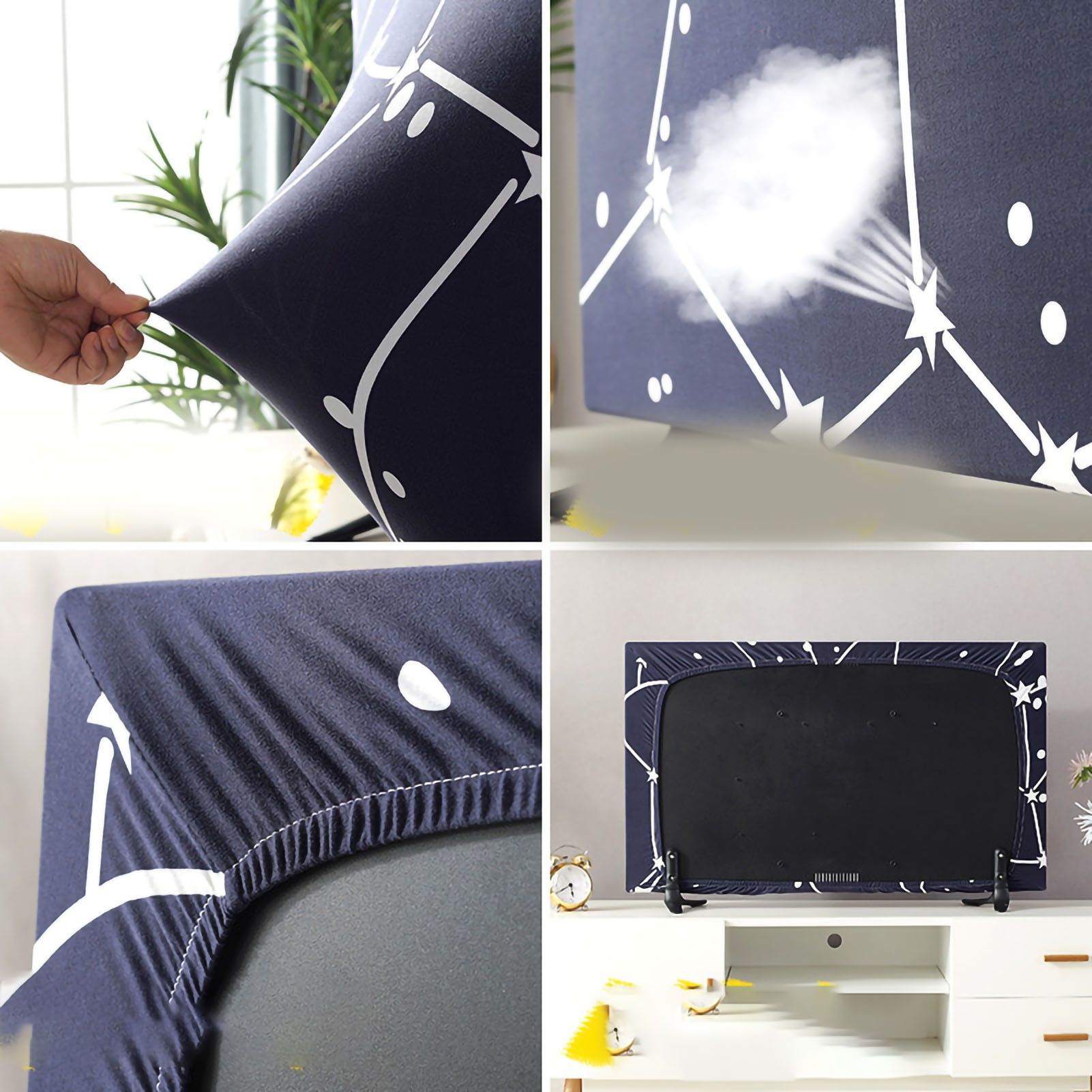 TV Cover Weatherproof Dustproof Universal Elastic Hanging Television Protector for Home Type 4 32in - Image 5