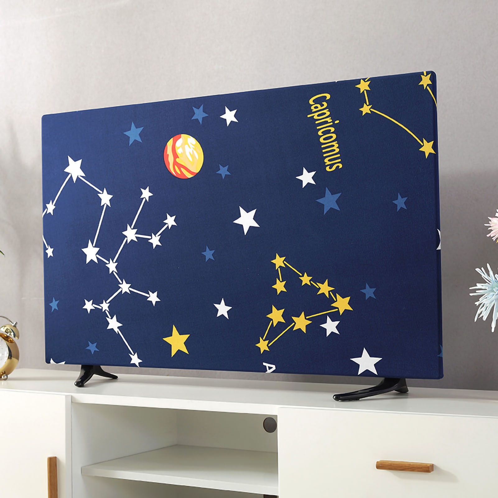 TV Cover Weatherproof Dustproof Universal Elastic Hanging Television Protector for Home Type 4 65in - Image 2