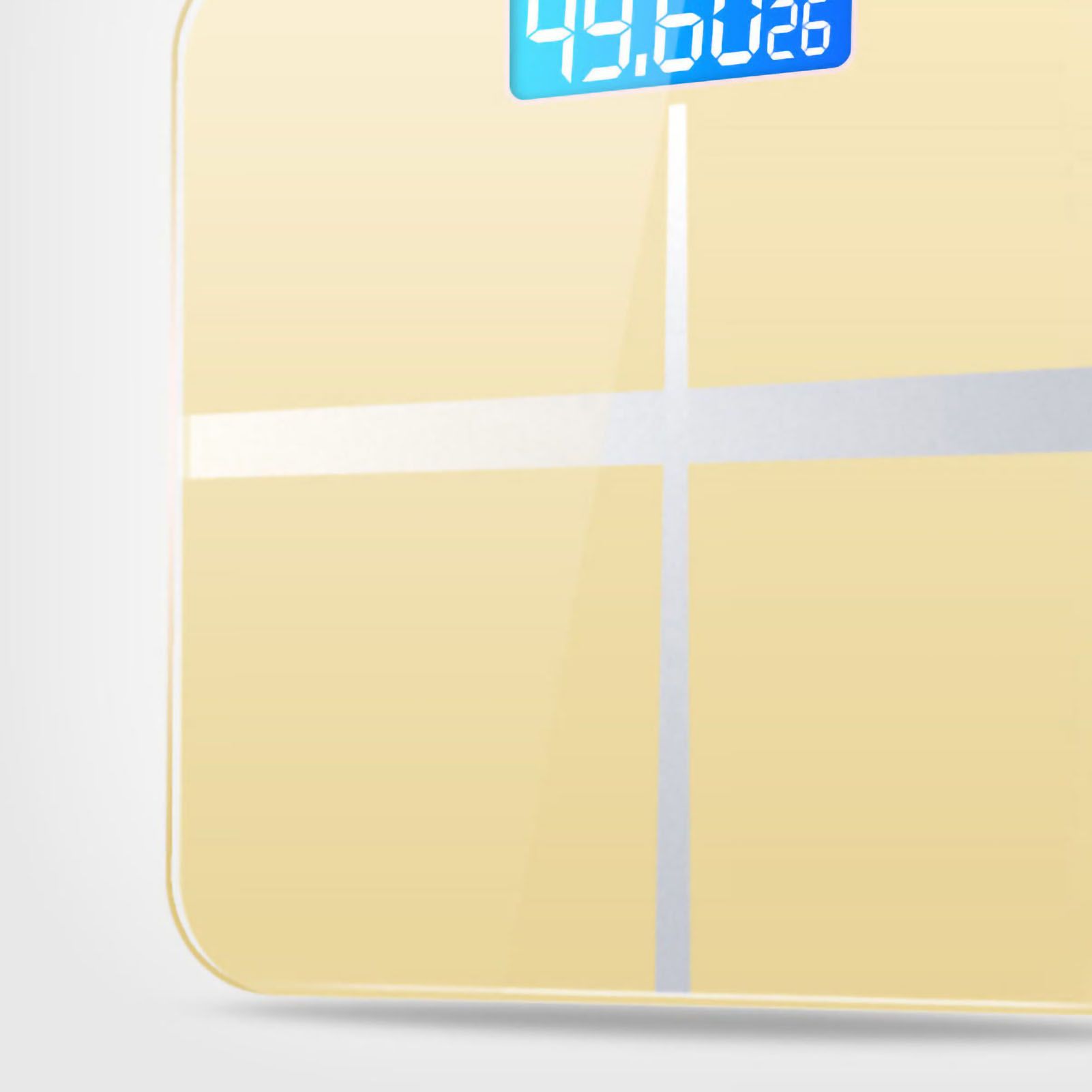 Digital Weight Scale Tempered Glass Smart Accurate Measurement Digital Weight Scale for Home Use Luxury Gold Color 26x26cm / 10.2x10.2in Battery Model - Image 3