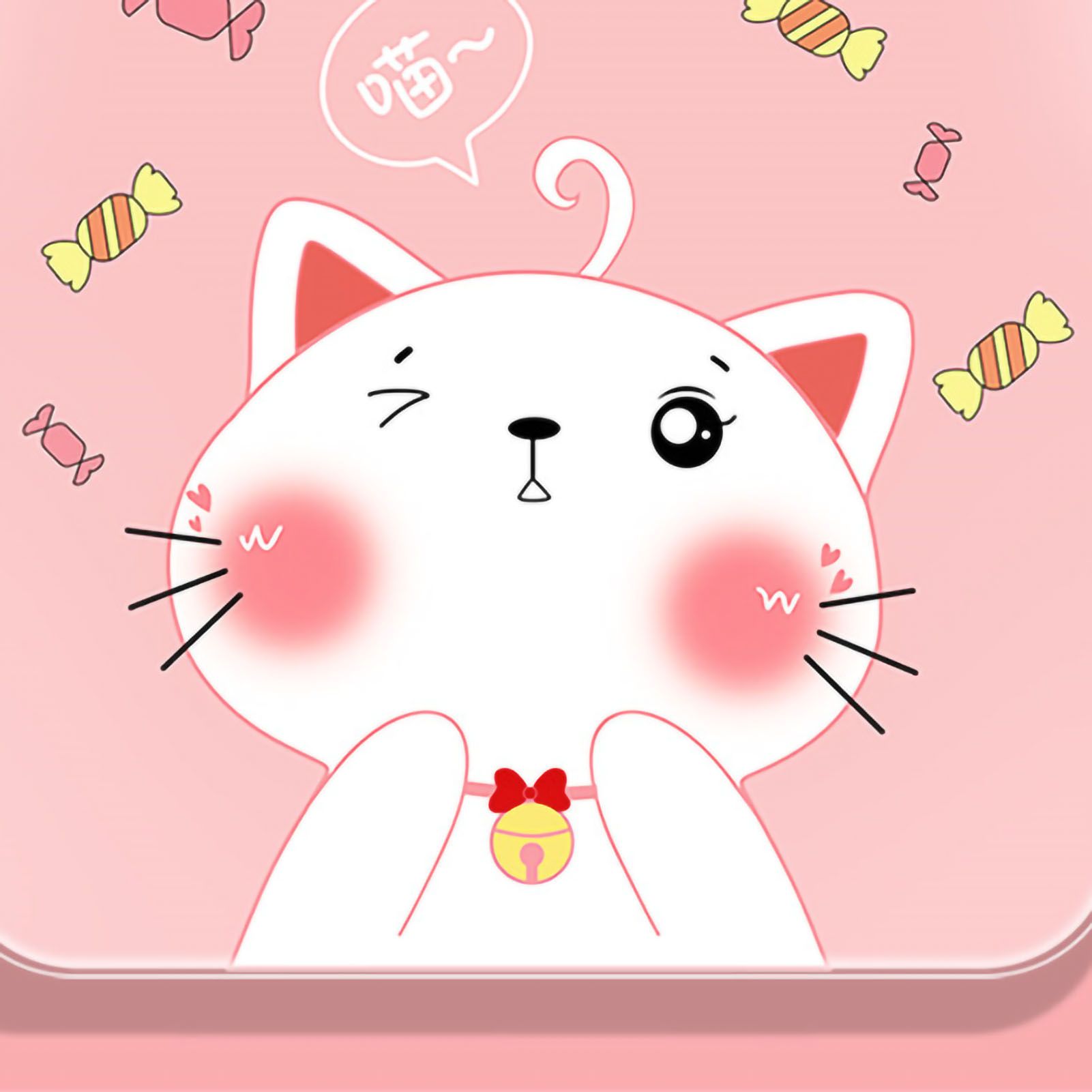 Digital Weight Scale Tempered Glass Smart Accurate Measurement Digital Weight Scale for Home Use LCD Candy Cat 26x26cm / 10.2x10.2in Battery Model - Image 4