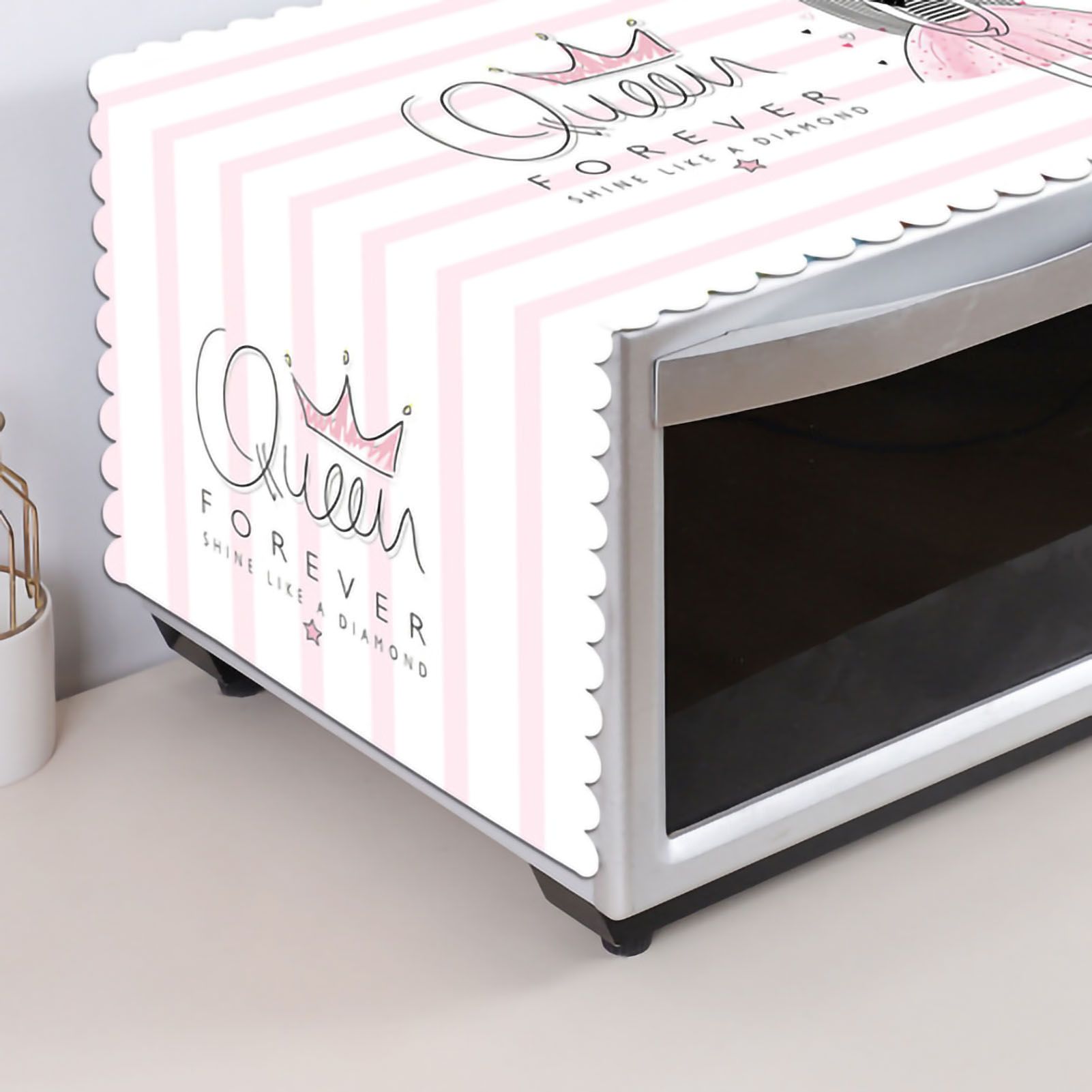 Microwave Cover Cloth Oven Cute Dust Proof Shiled Universal Oil Proof Nordic Style Simple Parts Princess 35x100cm - Image 3