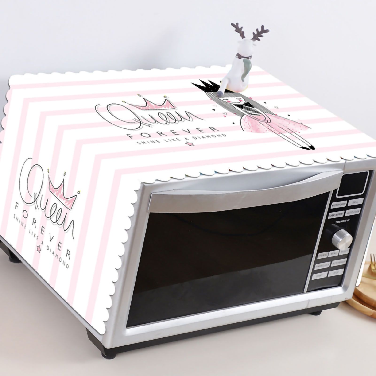 Microwave Cover Cloth Oven Cute Dust Proof Shiled Universal Oil Proof Nordic Style Simple Parts Princess 35x100cm - Image 5