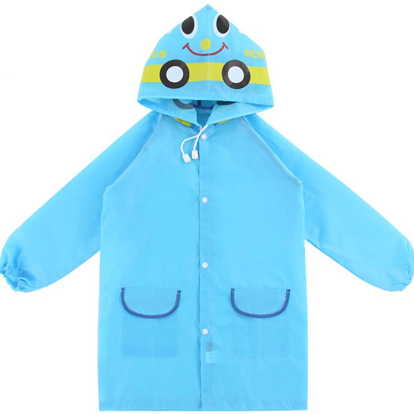 Animal Modeling Children's Raincoat Colorful Cartoon Environmentally Friendly Student Rain Gear Blue - Image 1