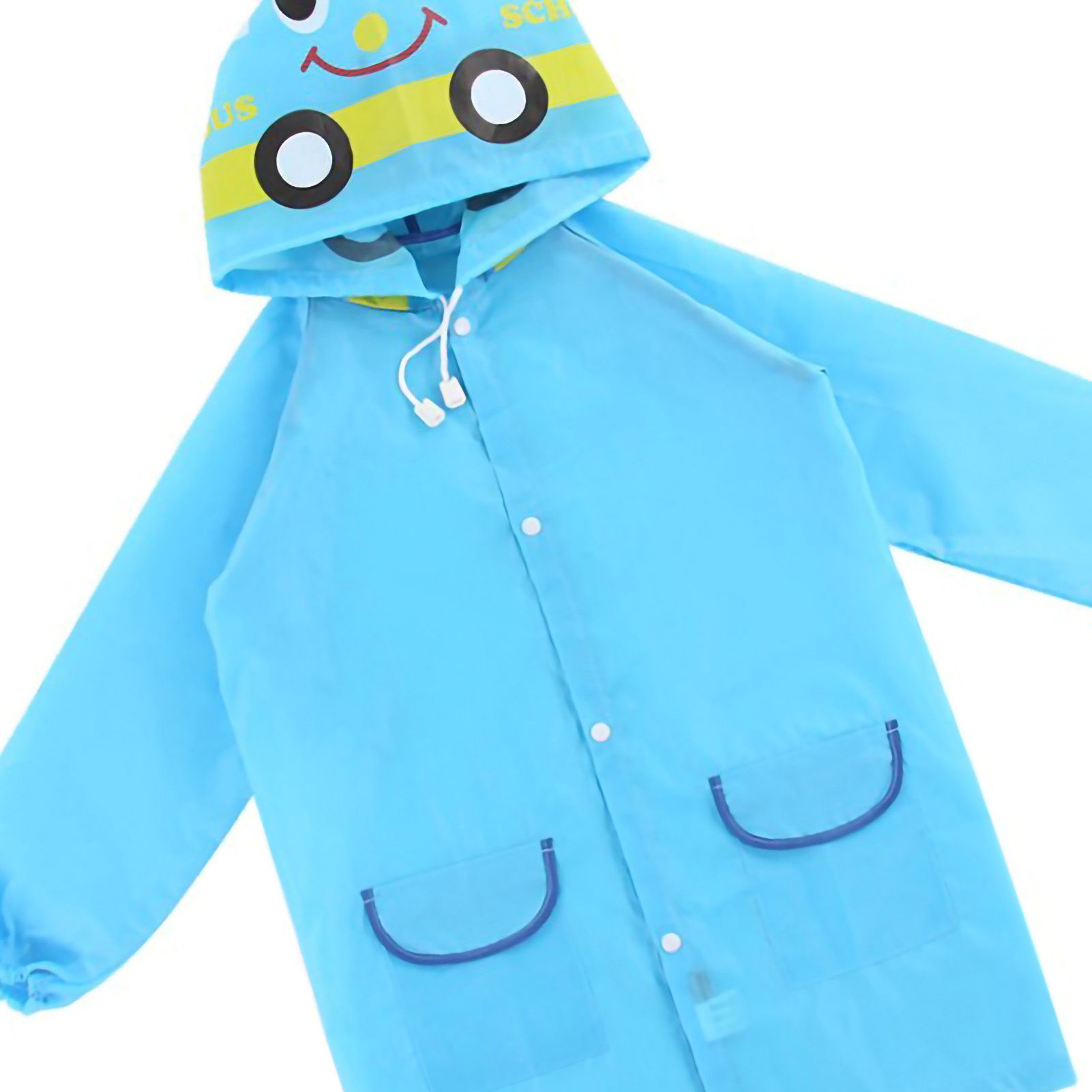 Animal Modeling Children's Raincoat Colorful Cartoon Environmentally Friendly Student Rain Gear Blue - Image 2