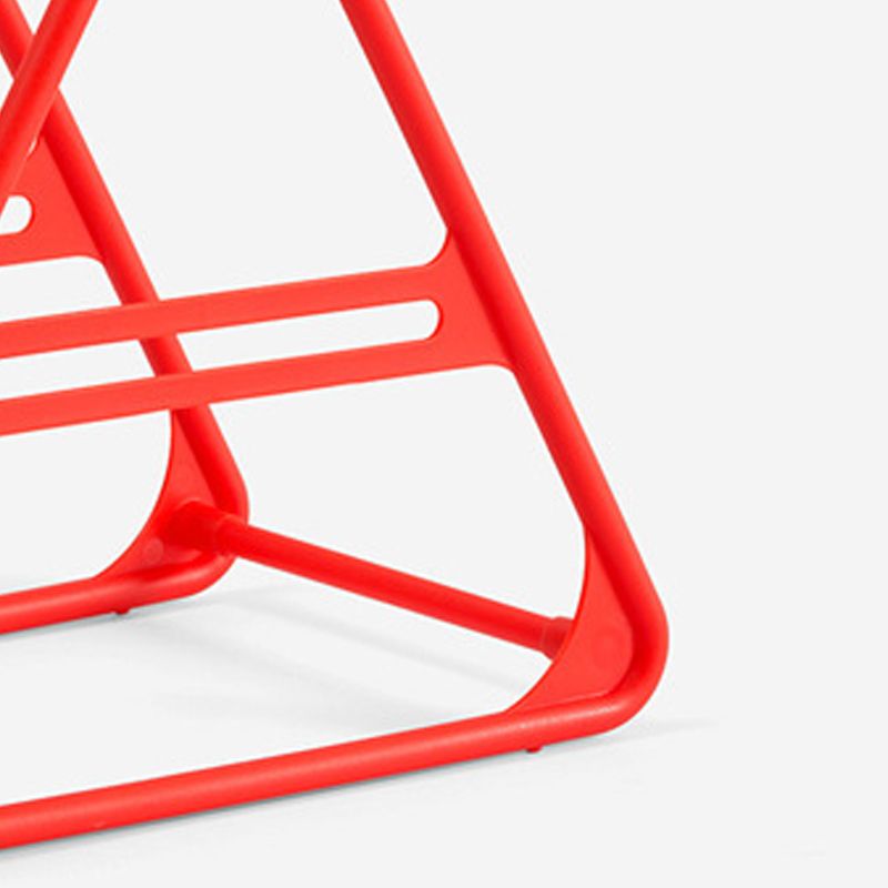 Hanger Storage Rack PP Triangular Rounded Design Shelf Multifunctional Organizer Red - Image 2