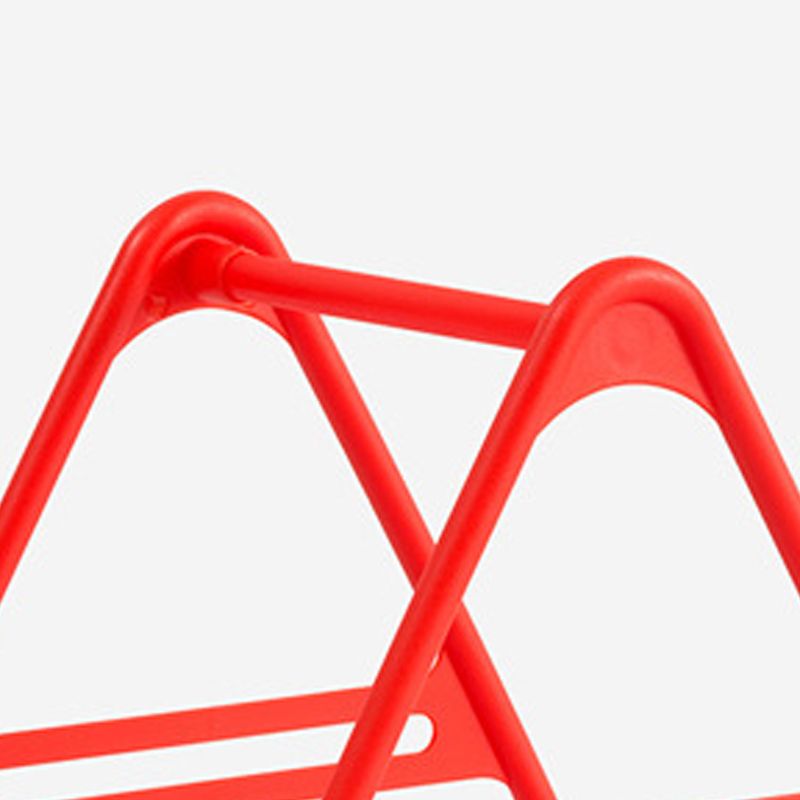 Hanger Storage Rack PP Triangular Rounded Design Shelf Multifunctional Organizer Red - Image 3