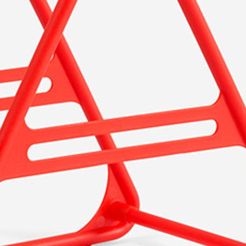 Hanger Storage Rack PP Triangular Rounded Design Shelf Multifunctional Organizer Red - Image 4
