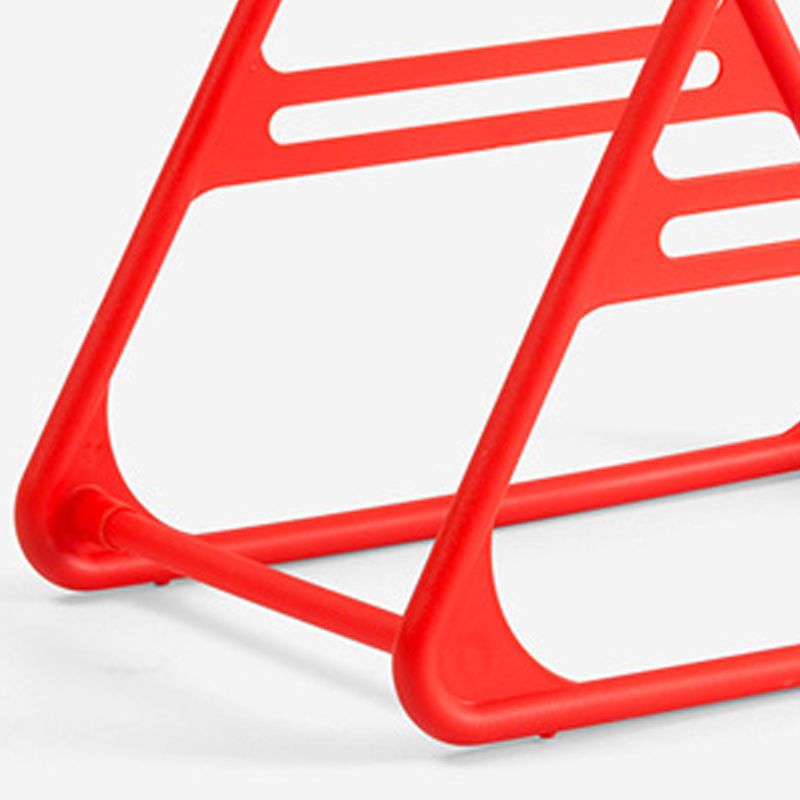 Hanger Storage Rack PP Triangular Rounded Design Shelf Multifunctional Organizer Red - Image 5