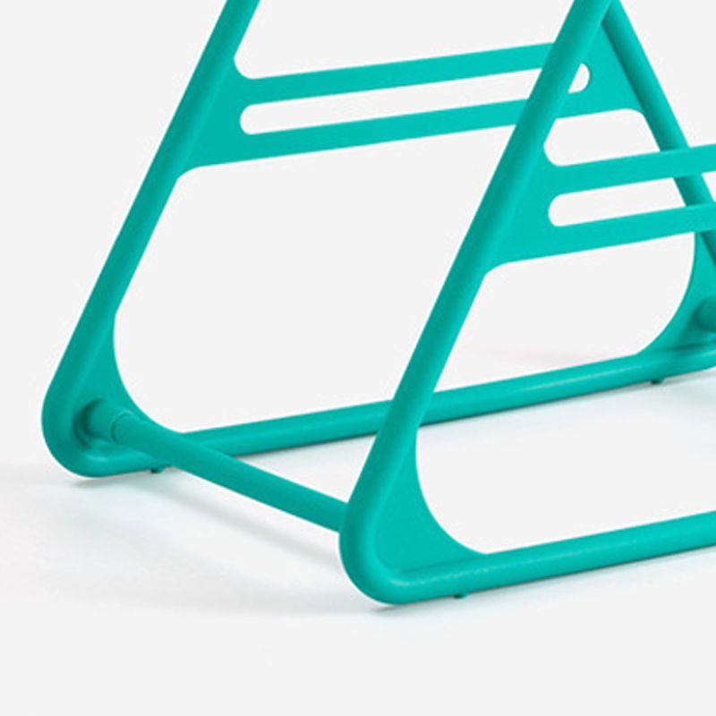 Hanger Storage Rack PP Triangular Rounded Design Shelf Multifunctional Organizer Green - Image 5