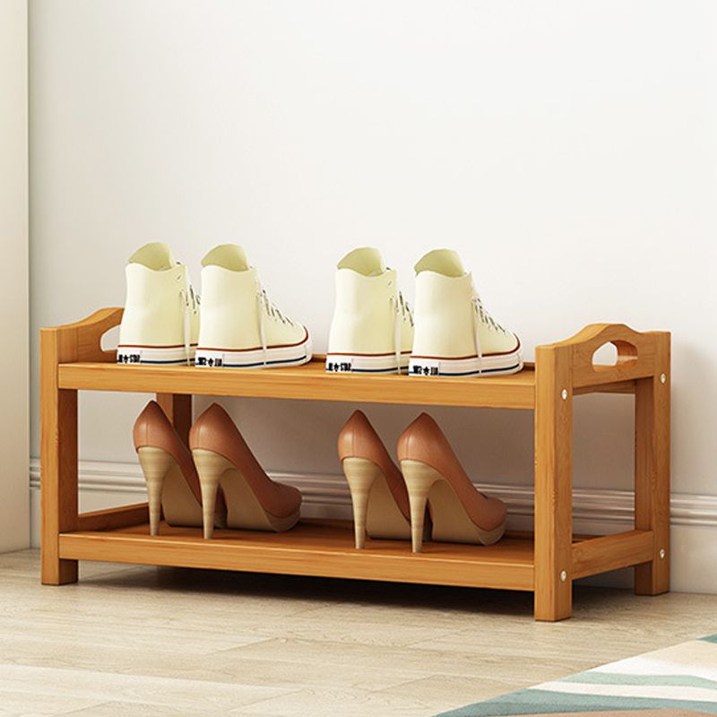 Multi Layer Shoe Rack Thicken Bamboo Large Capacity Durable Shoe Storage Rack for Bedroom Dormitory 2 Layers, 50cm/19.7in Length - Image 1