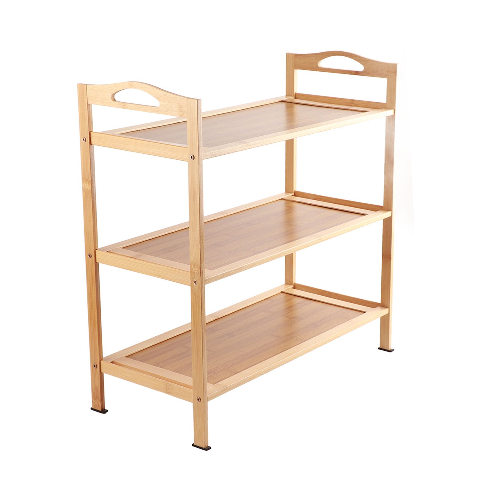 Multi Layer Shoe Rack Thicken Bamboo Large Capacity Durable Shoe Storage Rack for Bedroom Dormitory 3 Layers, 50cm/19.7in Length - Image 3
