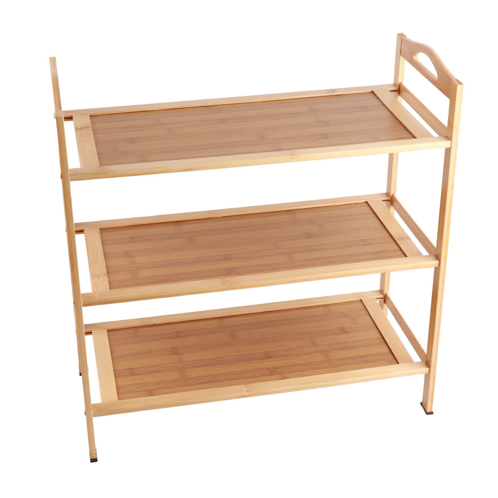 Multi Layer Shoe Rack Thicken Bamboo Large Capacity Durable Shoe Storage Rack for Bedroom Dormitory 3 Layers, 50cm/19.7in Length - Image 5