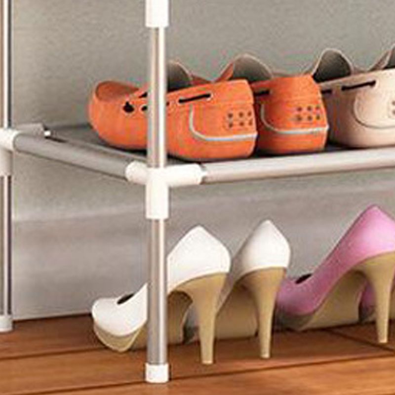 Multi Layer Shoe Rack Plastic Stackable Breathable Strong Compression Capability Shoe Storage Rack for Student Dormitory 5 Layers - Image 2
