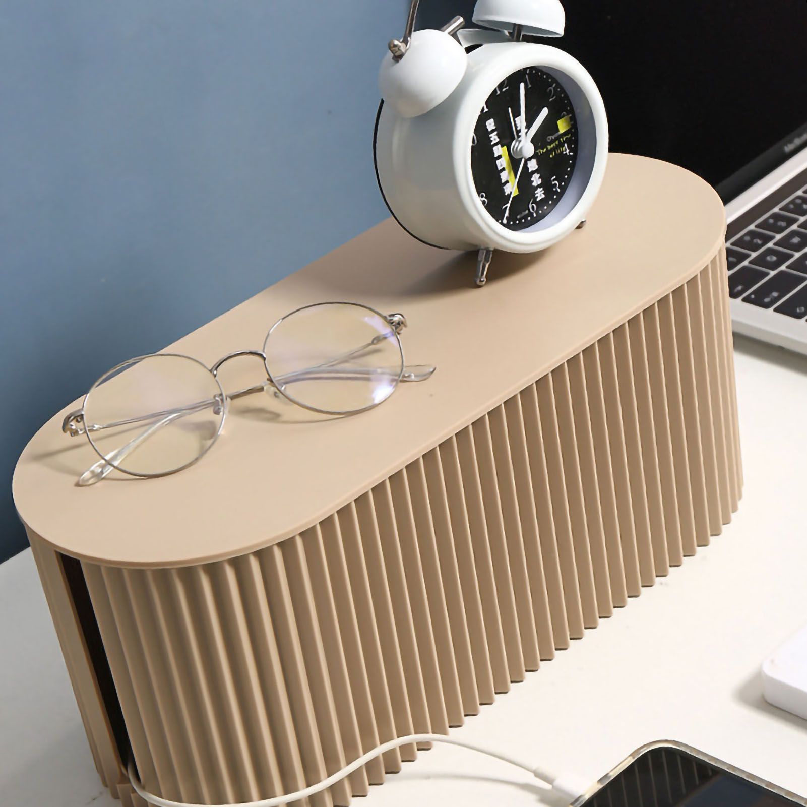Cable Organizer Box Large Capacity Durable ABS Detachable Cover Insulated Cord Management Box for PC TV Appliances Light Coffee Small Size - Image 3