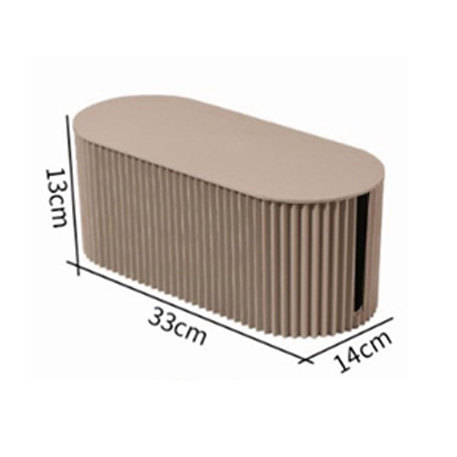 Cable Organizer Box Large Capacity Durable ABS Detachable Cover Insulated Cord Management Box for PC TV Appliances Light Coffee Large Size - Image 6