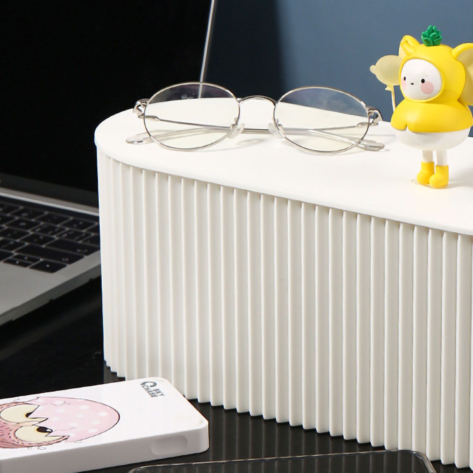Cable Organizer Box Large Capacity Durable ABS Detachable Cover Insulated Cord Management Box for PC TV Appliances White Small Size - Image 2