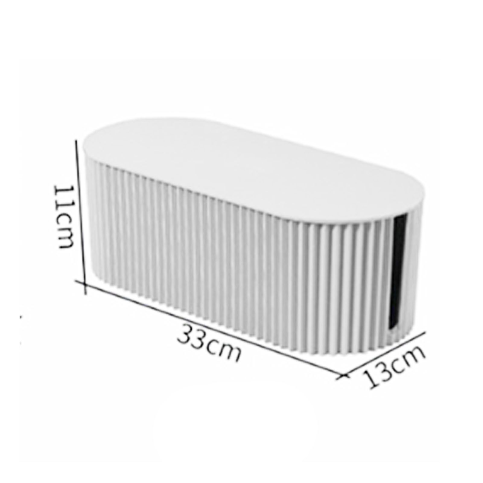 Cable Organizer Box Large Capacity Durable ABS Detachable Cover Insulated Cord Management Box for PC TV Appliances White Small Size - Image 6