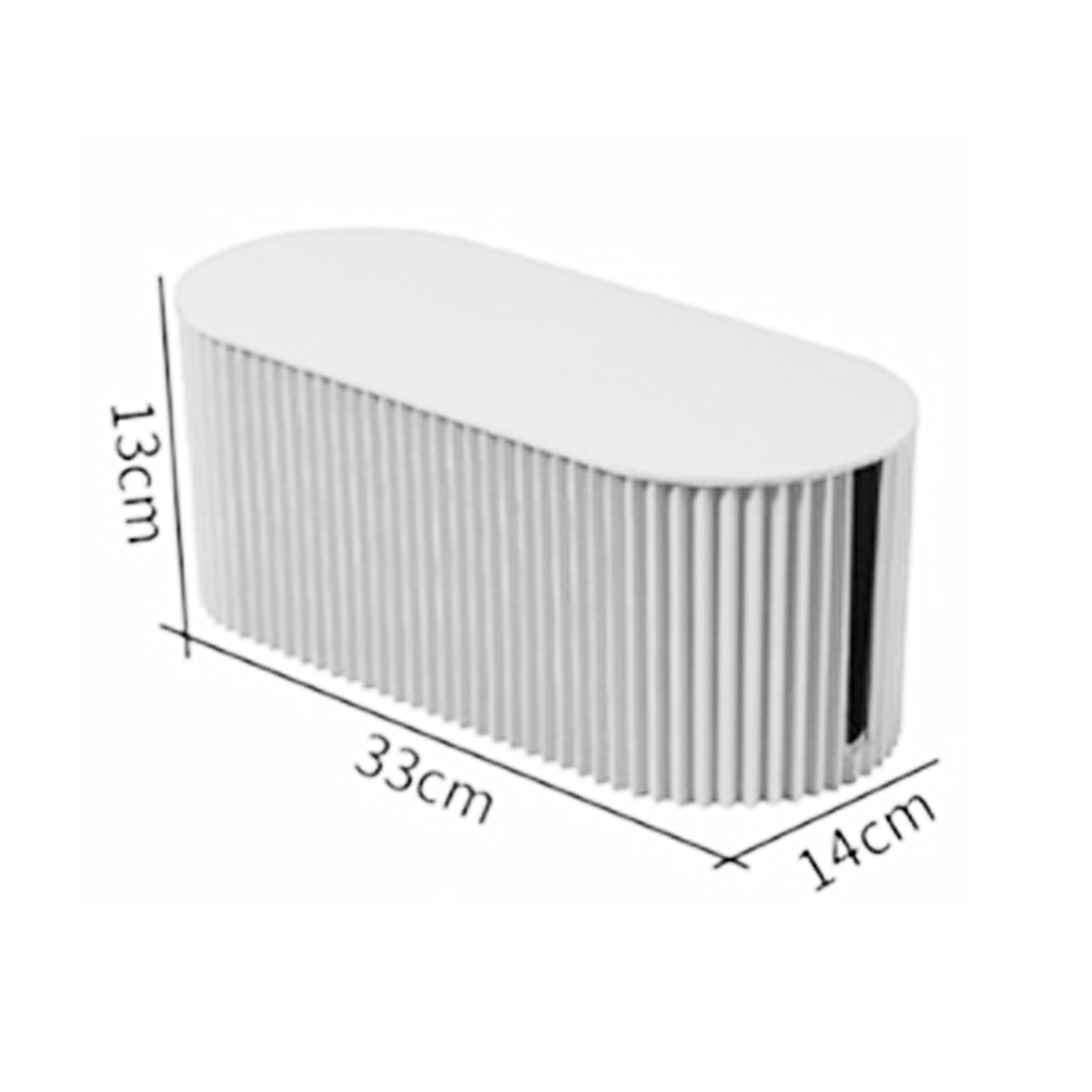 Cable Organizer Box Large Capacity Durable ABS Detachable Cover Insulated Cord Management Box for PC TV Appliances White Large Size - Image 6