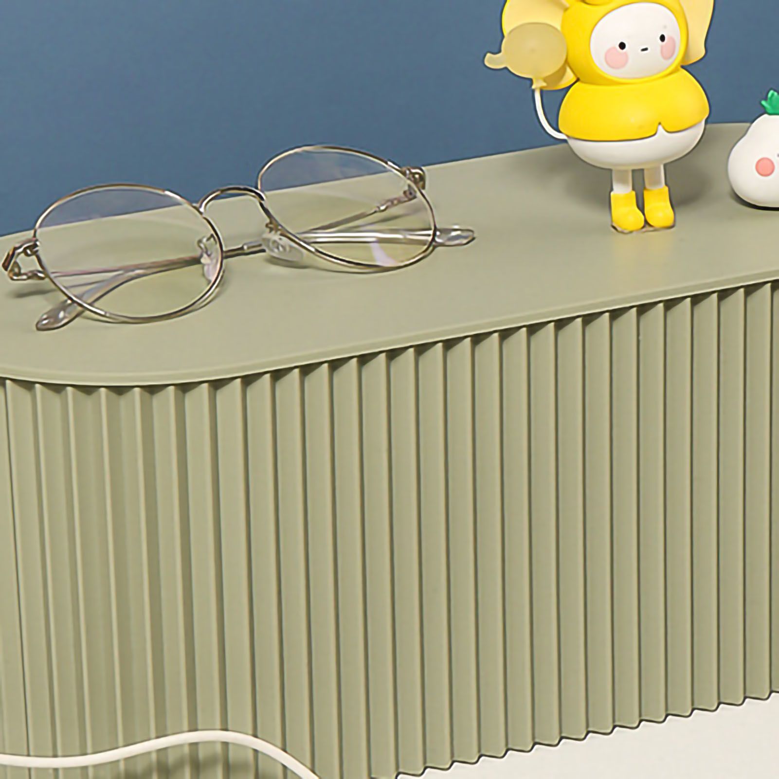 Cable Organizer Box Large Capacity Durable ABS Detachable Cover Insulated Cord Management Box for PC TV Appliances Greyish Green Large Size - Image 3