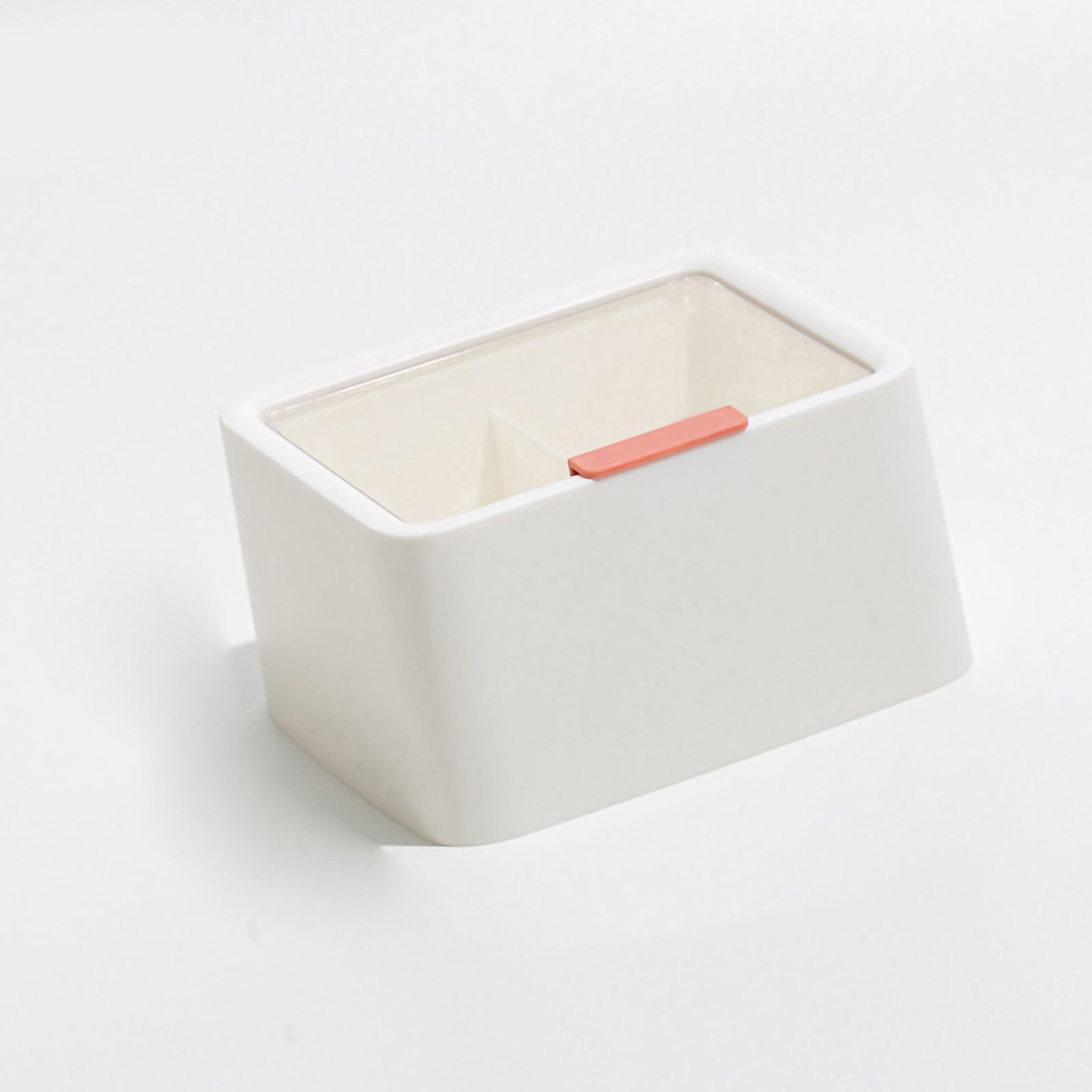 Lipstick Storage Box Large Capacity Double Layer Grid Design Transparent Storage Box with Lid for Home Office White - Image 3