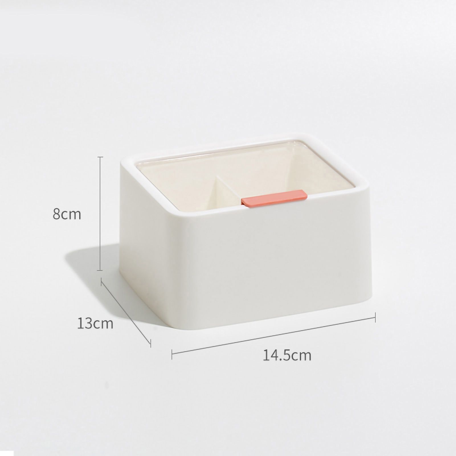 Lipstick Storage Box Large Capacity Double Layer Grid Design Transparent Storage Box with Lid for Home Office White - Image 4