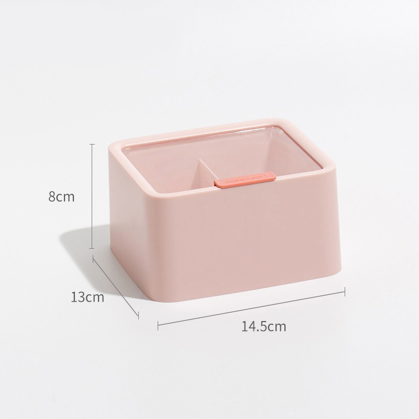 Lipstick Storage Box Large Capacity Double Layer Grid Design Transparent Storage Box with Lid for Home Office Pink - Image 2