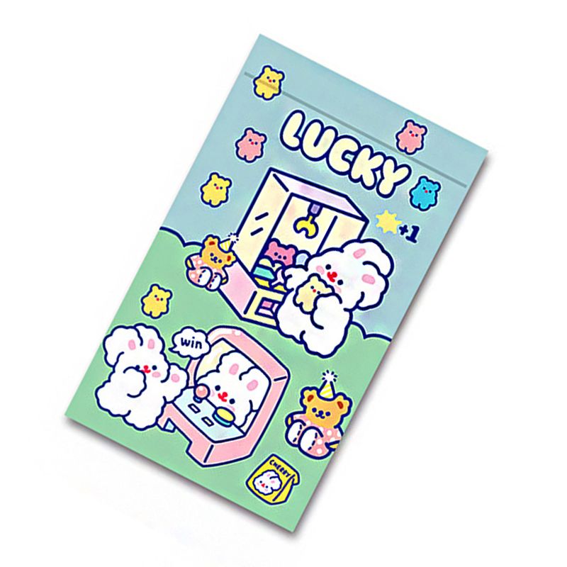 Self Sealing Bag PET CCP Wear Resistant Safe Odorless Cute Pattern Practical Reusable Self Sealing Pouch Game Bunny 22.3x13.5 - Image 2