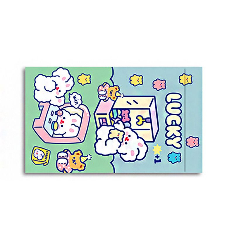 Self Sealing Bag PET CCP Wear Resistant Safe Odorless Cute Pattern Practical Reusable Self Sealing Pouch Game Bunny 22.3x13.5 - Image 3
