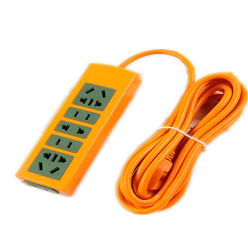 Power Strip Surge Protector with Multiple Outlets Power Socket Wired Anti Explosion for Home Office Outside 3 Meters 18 Holes Green Yellow Thick Wires - Image 1