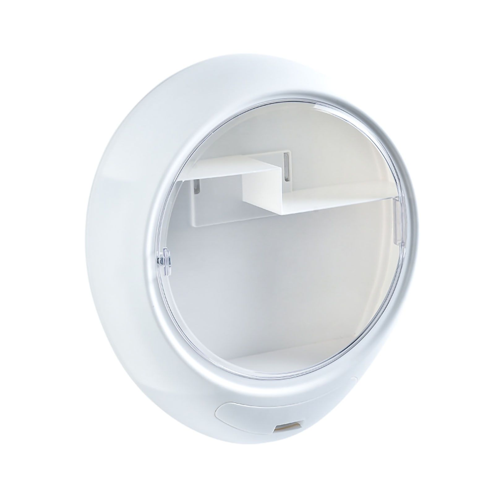 Wall Mounted Makeup Storage Box Oval Shape Waterproof Moistureproof Cosmetic Box Makeup Storage Case 02 - Image 1