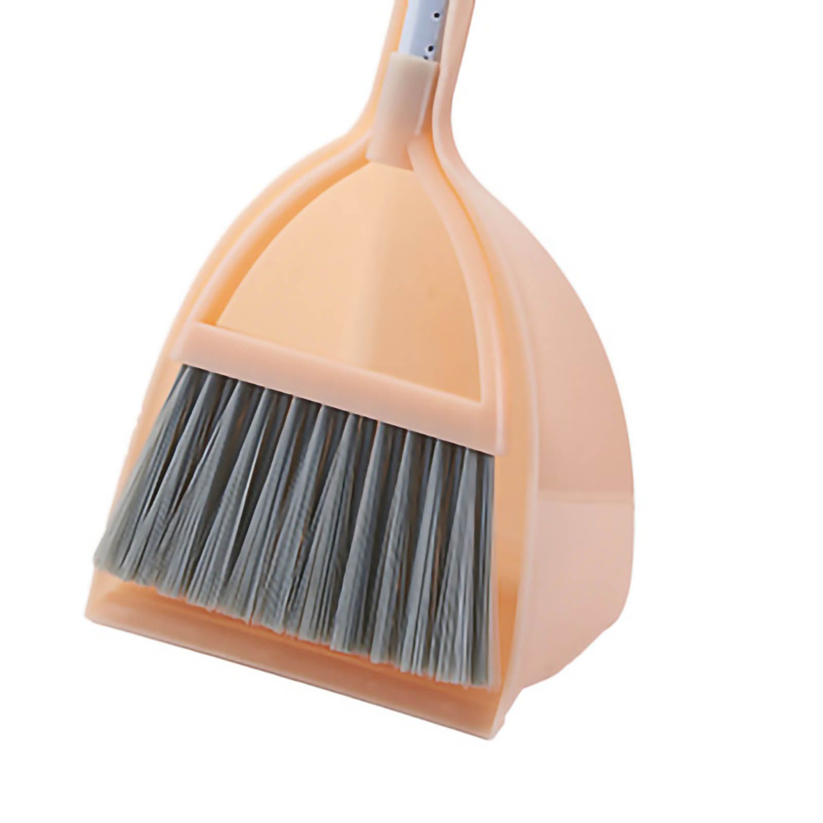 Kids Dustpan Set Soft Fur Plastic Small Broom Dustpan for Baby Kids Toys Kindergarten Red - Image 2
