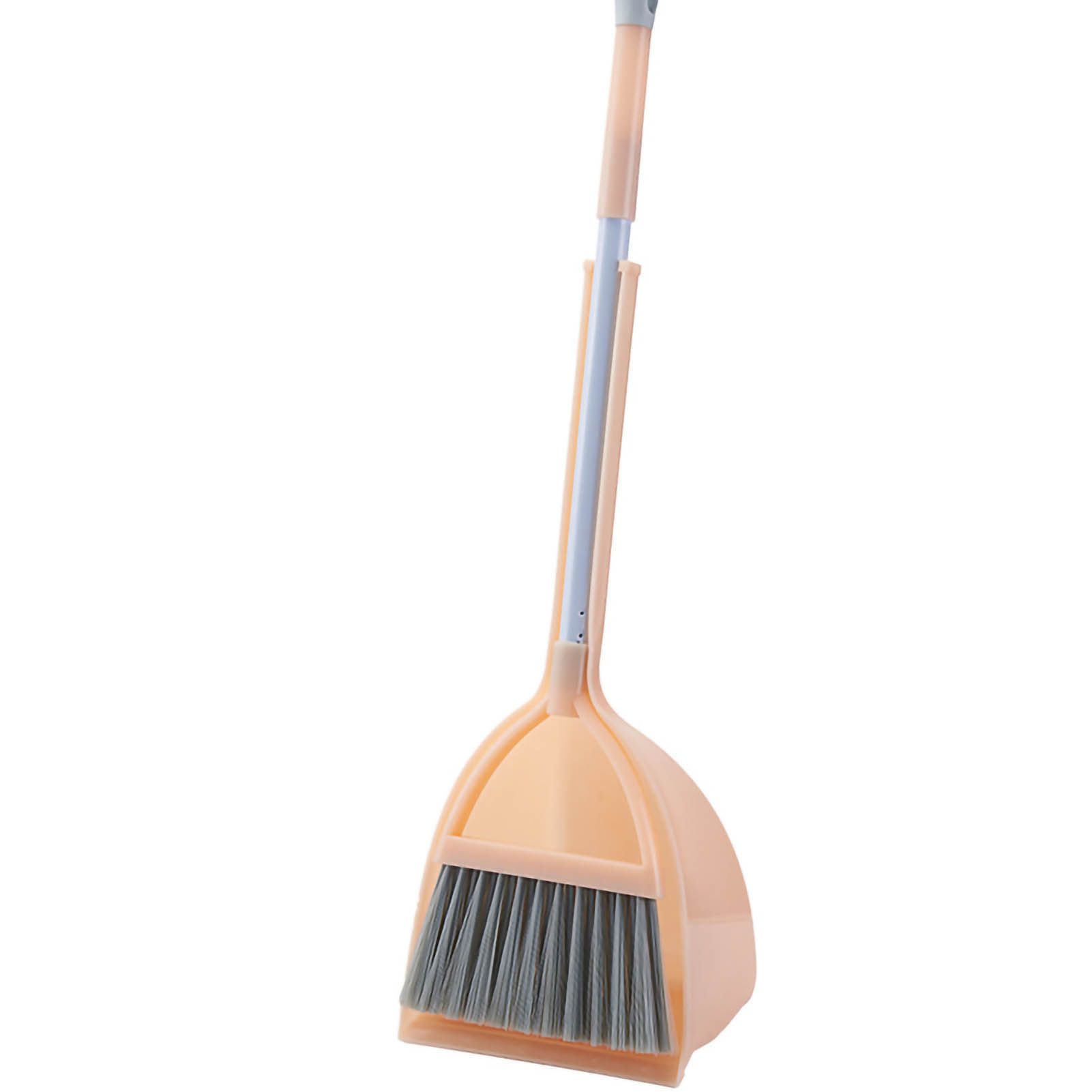 Kids Dustpan Set Soft Fur Plastic Small Broom Dustpan for Baby Kids Toys Kindergarten Red - Image 4
