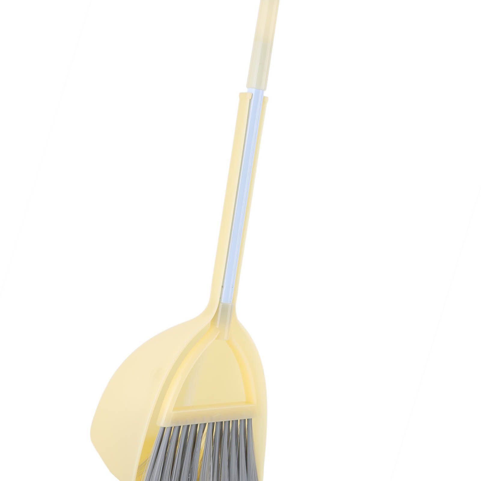 Kids Dustpan Set Soft Fur Plastic Small Broom Dustpan for Baby Kids Toys Kindergarten Yellow - Image 3