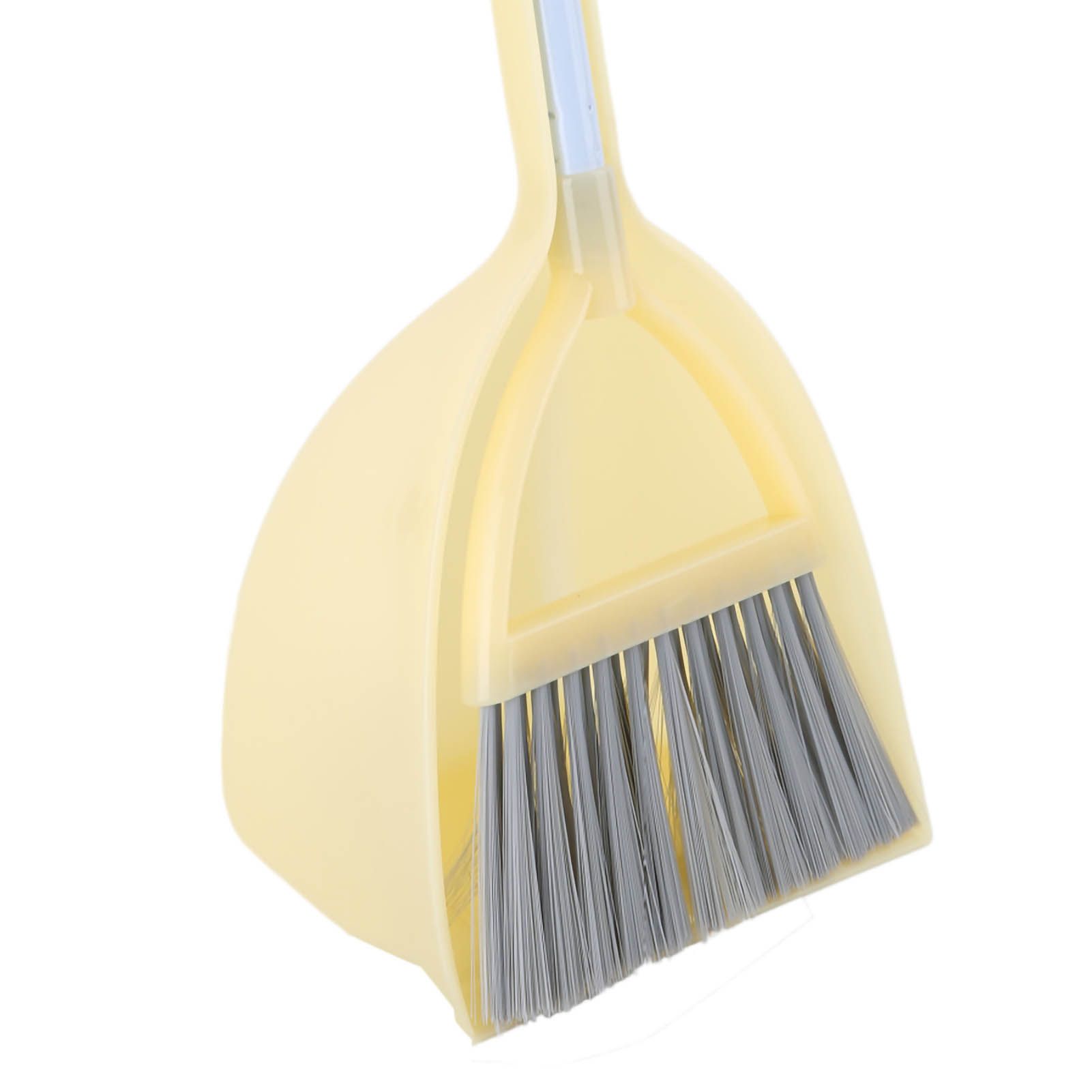 Kids Dustpan Set Soft Fur Plastic Small Broom Dustpan for Baby Kids Toys Kindergarten Yellow - Image 5