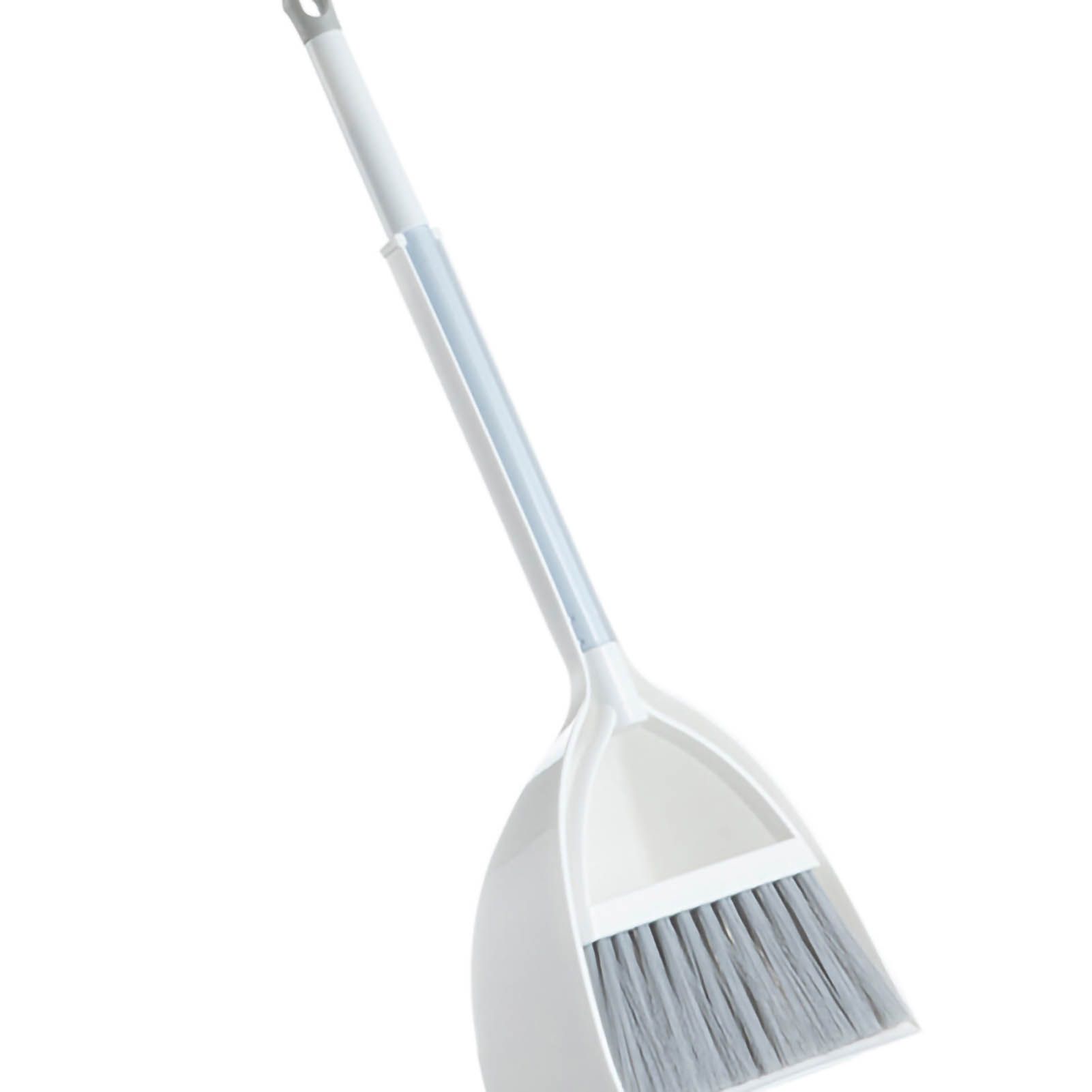 Kids Dustpan Set Soft Fur Plastic Small Broom Dustpan for Baby Kids Toys Kindergarten Gray White - Image 4