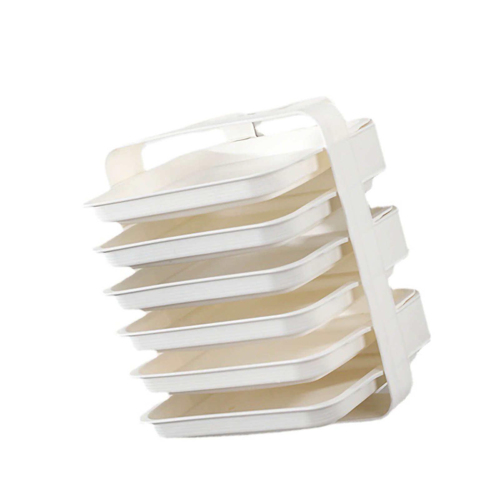 Side Dish Stacking Storage Multilayer Food Sorting Tray Kitchen Multi Function Fruit Vegetable Preparation Plate Wall Mounted 6 Layers White - Image 4