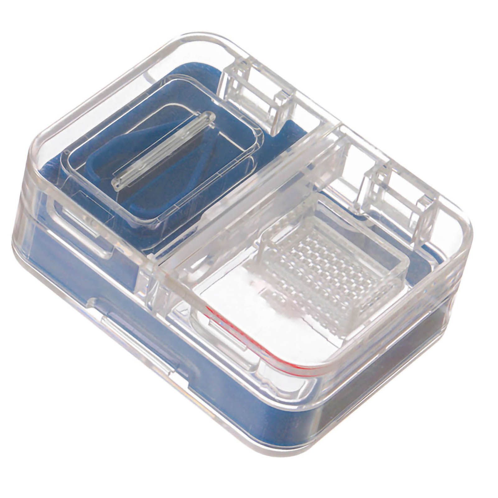 Portable Dispense Medicine Box Mini Small Pill Case Cutting Grinding Medicine Sealed Medicine Storage Box Blue - Image 2