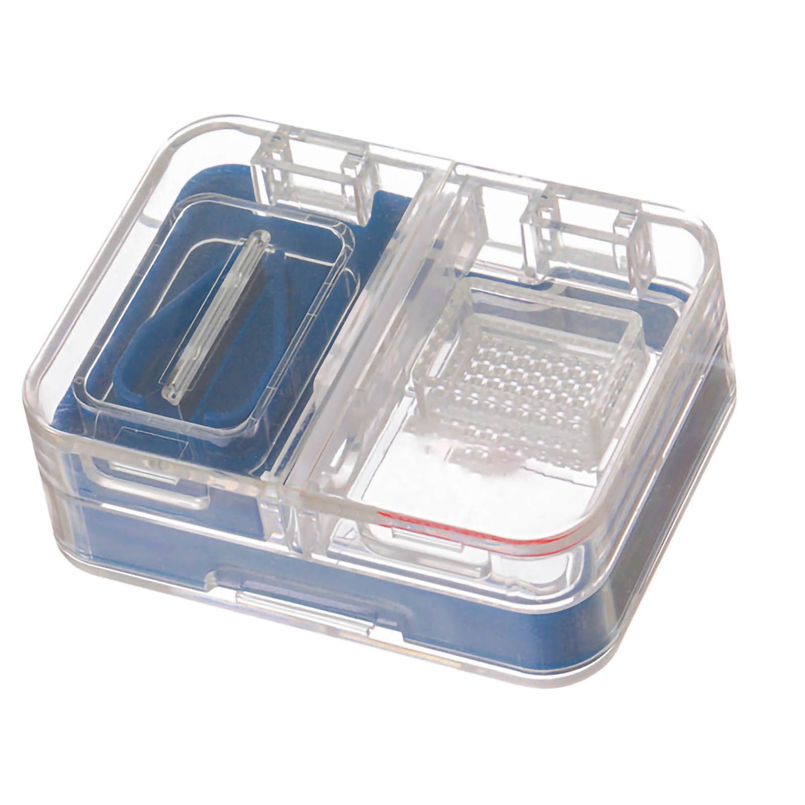 Portable Dispense Medicine Box Mini Small Pill Case Cutting Grinding Medicine Sealed Medicine Storage Box Blue - Image 3