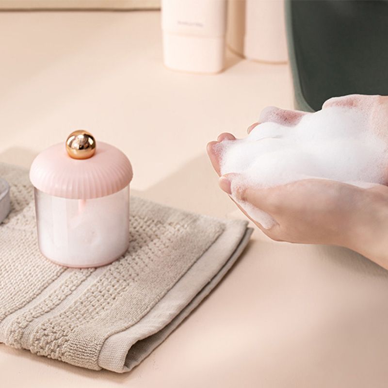 Face Foam Maker Portable Cleansing Foaming Cup Reusable Whip Bubble Maker for Travel Pink Gold - Image 6