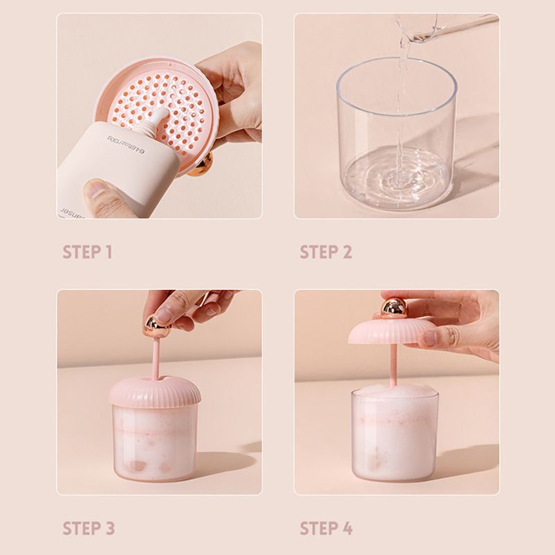 Face Foam Maker Portable Cleansing Foaming Cup Reusable Whip Bubble Maker for Travel Pink Gold - Image 7