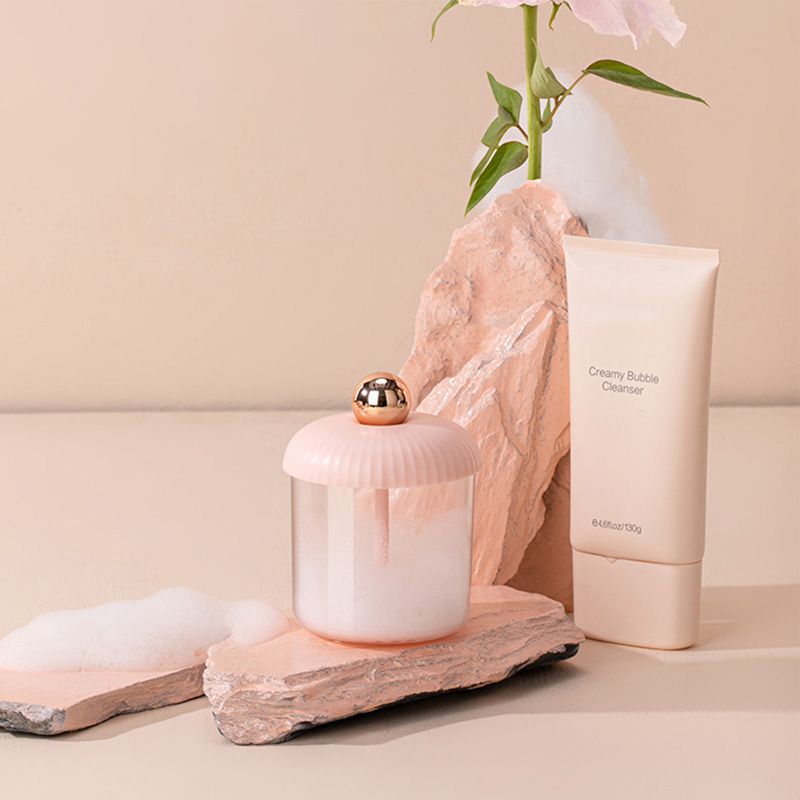 Face Foam Maker Portable Cleansing Foaming Cup Reusable Whip Bubble Maker for Travel Pink Gold - Image 8