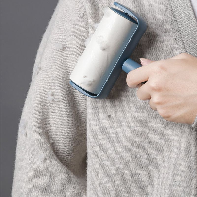 Capsule Sticky Lint Roller Dust Cleaning Tearable Refillable Hair Cloth Remover for Home Blue - Image 4