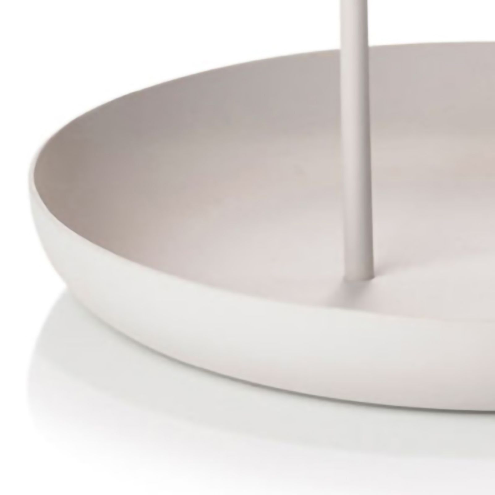 Serving Tray Metal Round Portable Table Top Storage Tray Simple Modern Style with Handle Grey - Image 2