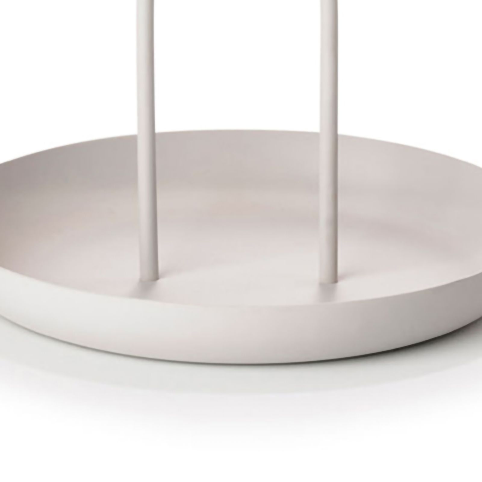 Serving Tray Metal Round Portable Table Top Storage Tray Simple Modern Style with Handle Grey - Image 5