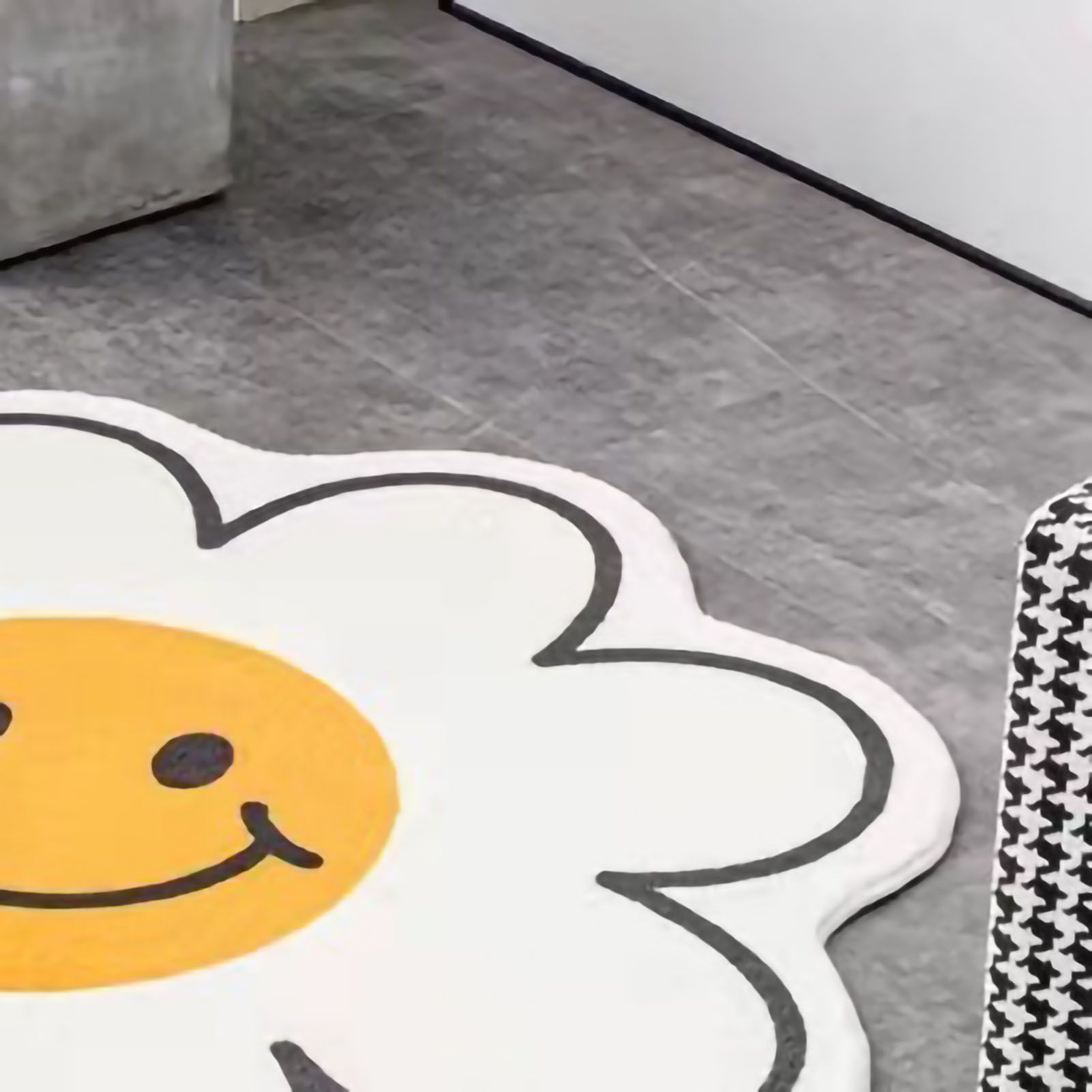 Cute Flower Rug Cartoon Pattern Home Bedroom Bedside Rug Non Slip Water Absorption Floor Mat 001 60cm / 23.6in - Image 2